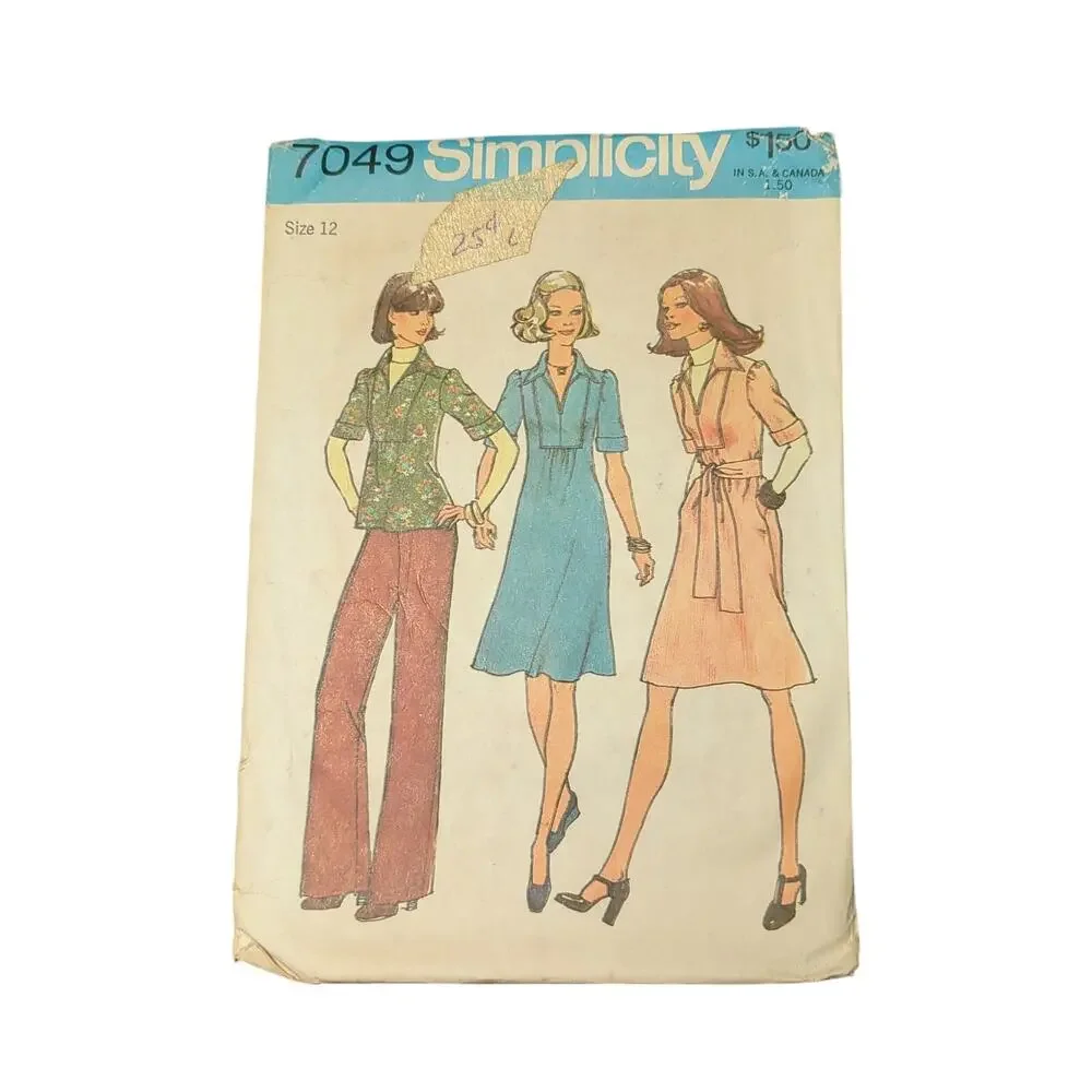 Simplicity 7049 Vintage Sewing Pattern Size 12 Bust 34